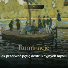 Ludzie na łodzi i w wodzie, jakby pogrążeni w nadmiernym myśleniu. Jak przerwać pętlę destrukcyjnych myśli?