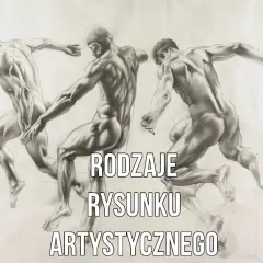 Szkice anatomiczne ukazujące różne rodzaje rysunku artystycznego, dynamiczne pozy biegaczy.