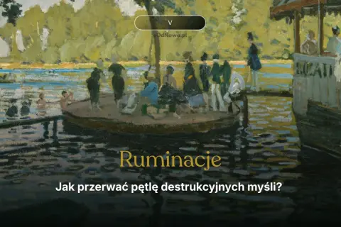 Ludzie na łodzi i w wodzie, jakby pogrążeni w nadmiernym myśleniu. Jak przerwać pętlę destrukcyjnych myśli?