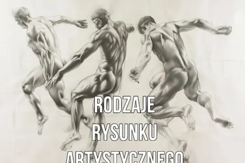 Szkice anatomiczne ukazujące różne rodzaje rysunku artystycznego, dynamiczne pozy biegaczy.